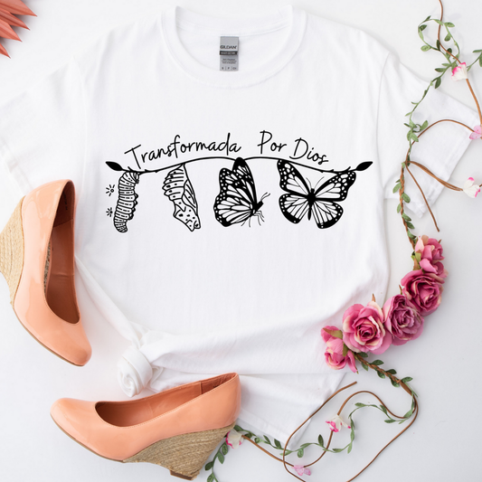 Transformada por Dios - Camisa Mujer