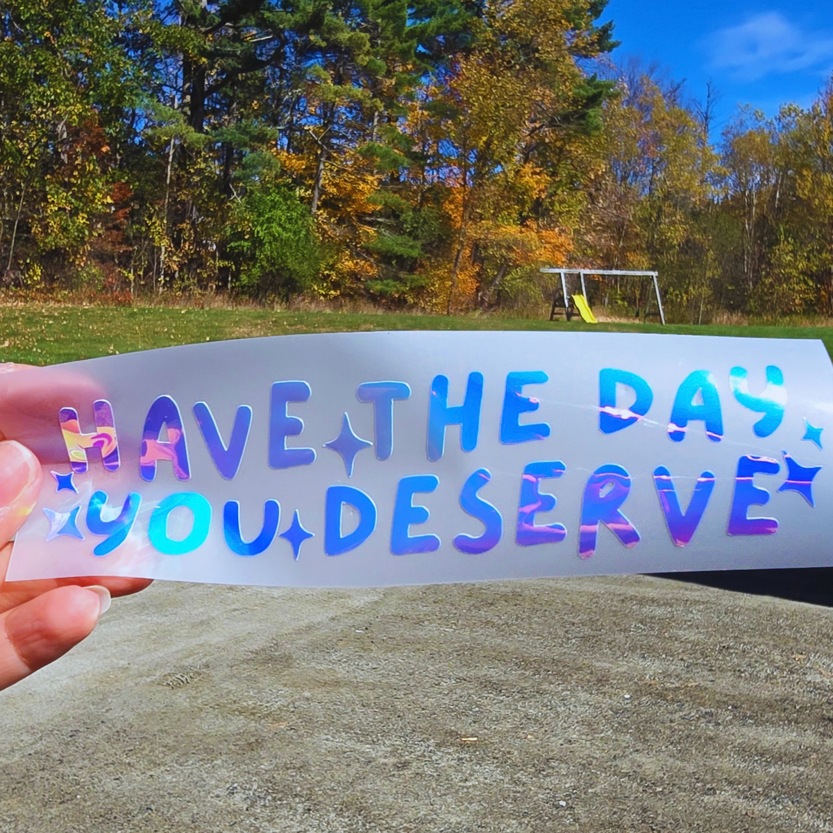 Have the Day You Deserve – Premium Permanent Vinyl Decal