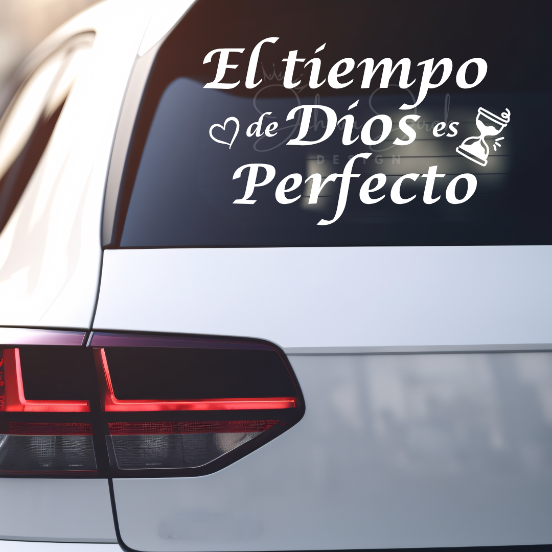 El Tiempo de Dios Es Perfecto - Decal Cristiano