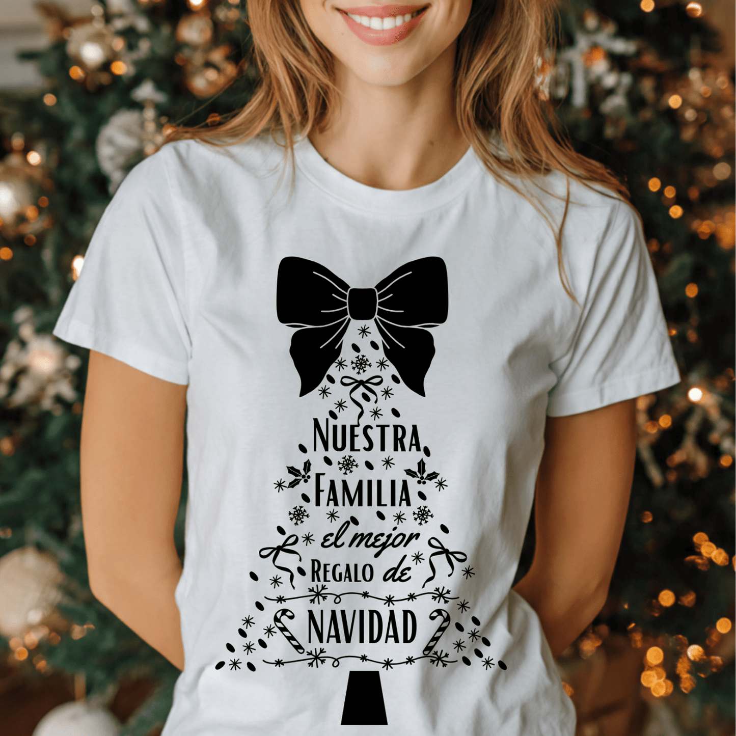 Nuestra Familia El Mejor Regalo de Navidad Camisa Unisex
