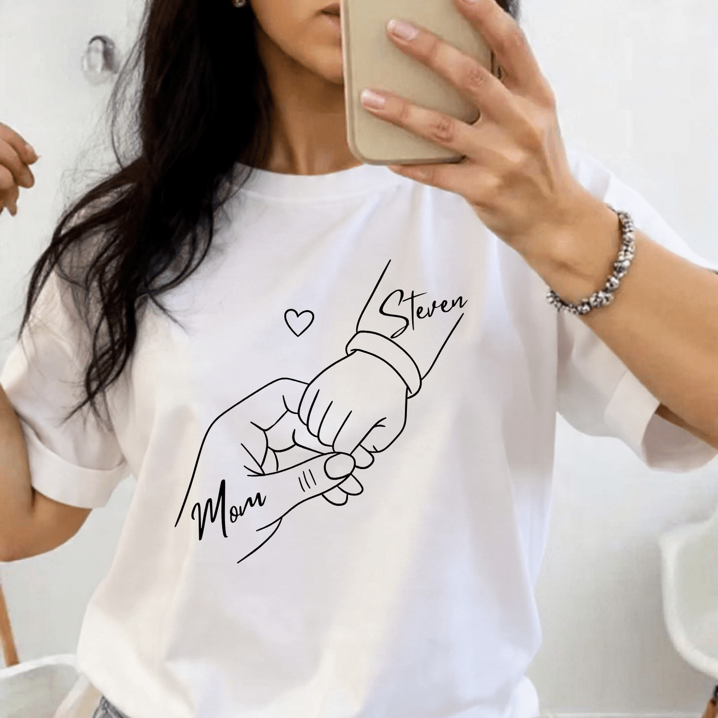 Personalized Mom Shirt - Baby Name
