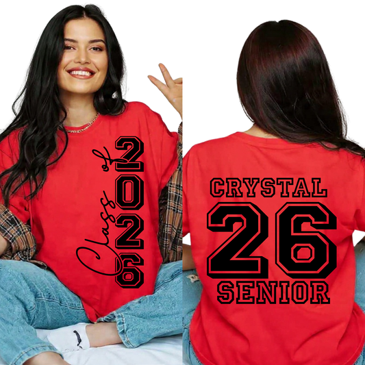 Class of 2026 Custom Graduation Shirt 🎓 | Add Your Name