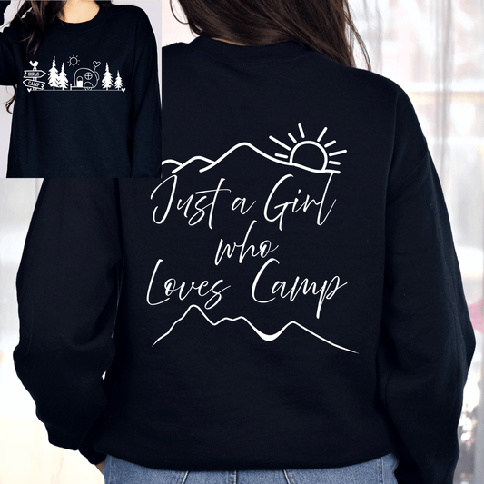 Just a Girl Who Loves Camp Unisex Sweatshirt