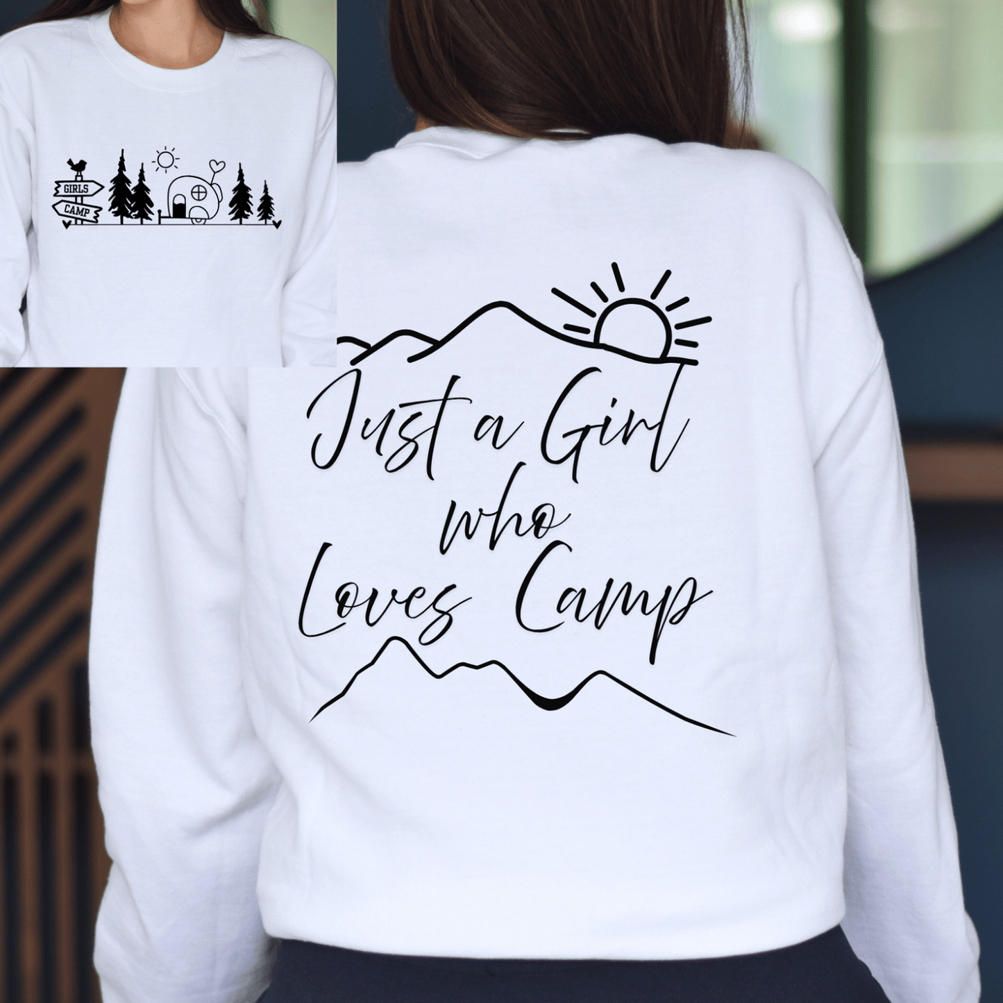 Just a Girl Who Loves Camp Unisex Sweatshirt