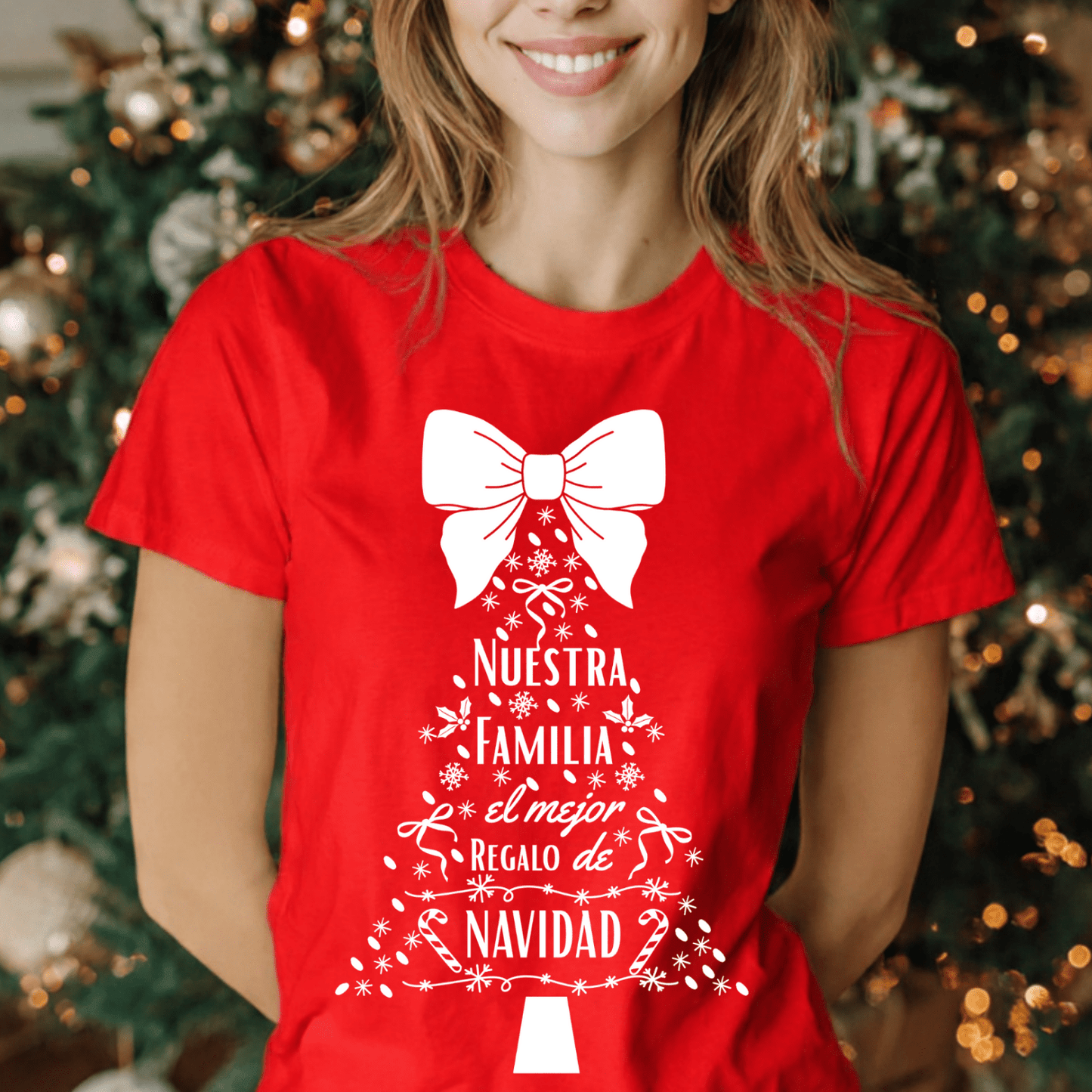 Nuestra Familia El Mejor Regalo de Navidad Camisa Unisex